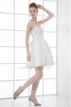 Silk like Satin Strapless Handmade Flowers Prom/Formal Evening Dresses 02021518