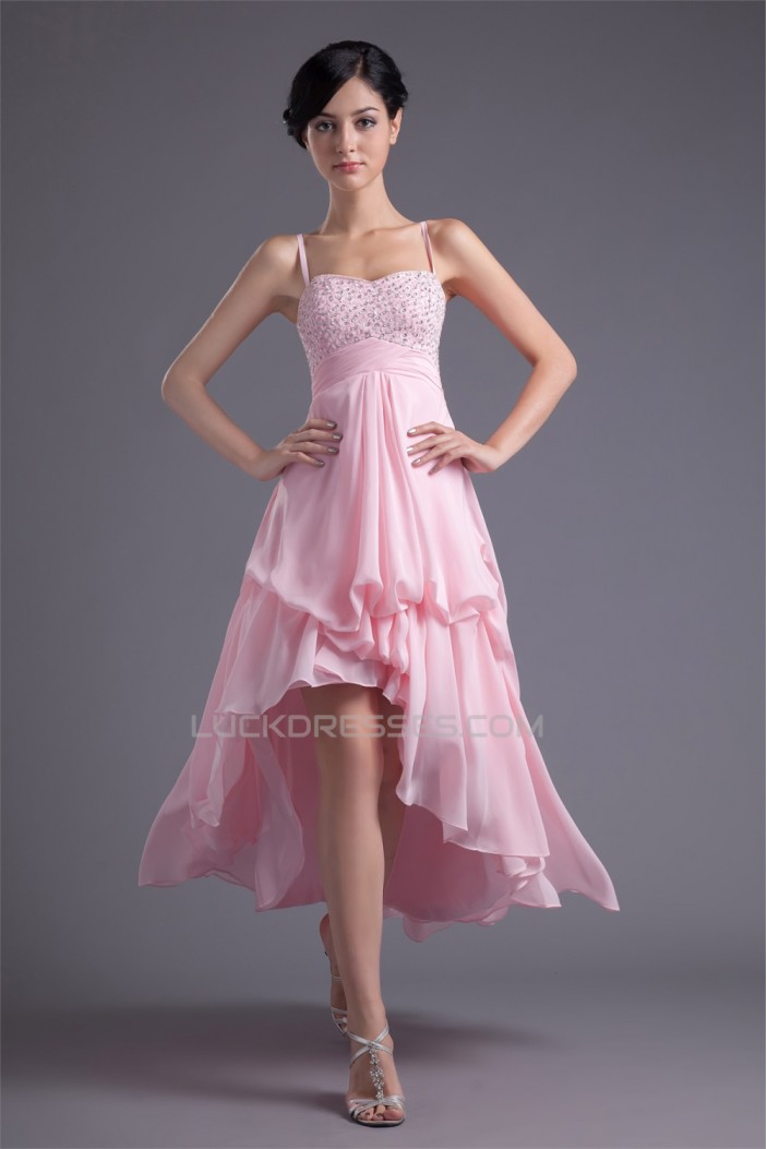 Sleeveless A-Line Chiffon Silk like Satin Prom/Formal Evening Dresses 02021519