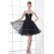 Sleeveless Satin Fine Netting Beading Short/Mini Little Black Dresses 02021530