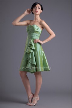 Sweetheart Cascading Ruffles A-Line Knee-Length Prom/Formal Evening Bridesmaid Dresses 02021541