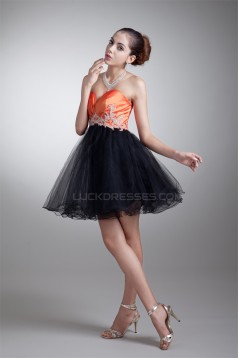 Short/Mini Appliques Sweetheart Sleeveless Prom Evening Cocktail Homecoming Dresses 02021543