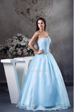 Ball Gown Floor-Length Beading Sweetheart Blue Prom/Formal Evening Dresses 02020179