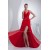 Floor-Length Beading Sleeveless Halter A-Line Long Red Prom/Formal Evening Dresses 02020185