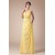 Halter Sleeveless Beading Chiffon Long Yellow Prom Evening Bridesmaid Dresses 02020206