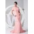 Hollow Back Satin Chiffon Puddle Train Short Sleeve Long Pink Prom/Formal Evening Dresses 02020211