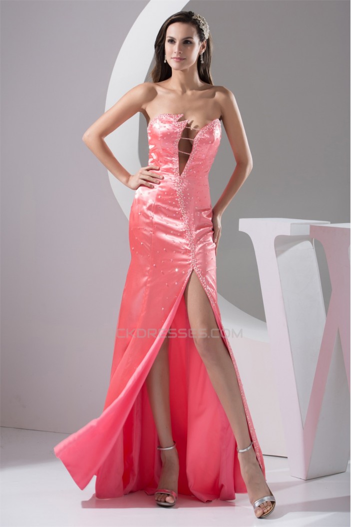 Mermaid/Trumpet V-Neck Floor-Length Beading Prom/Formal Evening Dresses 02020224