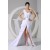 One-Shoulder A-Line Brush Sweep Train Sleeveless Long White Prom/Formal Evening Dresses 02020227