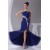 One-Shoulder Sheath/Column Chiffon Long Blue Prom/Formal Evening Dresses 02020234