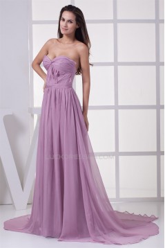 A-Line Ruffles Chiffon Long Prom/Formal Evening Dresses 02020255