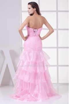 Sweetheart Long Pink Prom/Formal Evening Dresses 02020286
