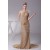 Sheath/Column Brush Sweep Train Pleats Lace Long Prom/Formal Evening Dresses 02020288