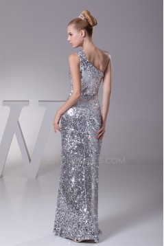Sheath/Column One-Shoulder Sequins Long Prom/Formal Evening Dresses 02020304