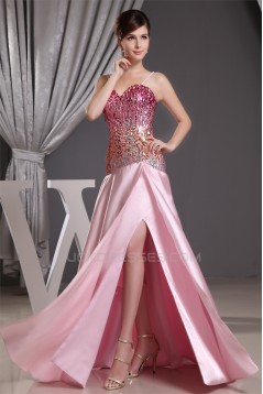 Silk like Satin Sweetheart A-Line Sequins Prom/Formal Evening Dresses 02020321