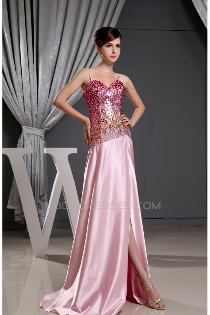 Silk like Satin Sweetheart A-Line Sequins Prom/Formal Evening Dresses 02020321
