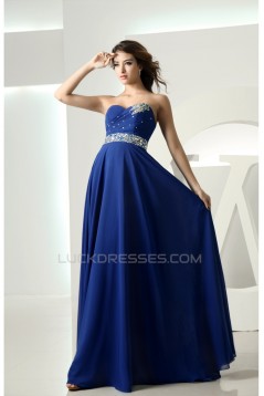 A-Line Sweetheart Beaded Floor-Length Blue Prom/Formal Evening Dresses 02020329