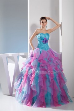 Ball Gown Strapless Beading Prom/Formal Evening Dresses 02020337