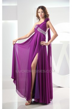 A-Line One-Shoulder Sleeveless Floor-Length Purple Prom/Formal Evening Maternity Dresses 02020359
