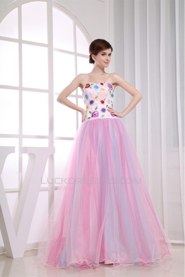 A-Line Sleeveless Floor-Length Embroidery Sweetheart Prom/Formal Evening Dresses 02020360