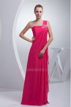Sheath/Column Beaded Floor-Length One-Shoulder Prom/Formal Evening Dresses 02020362