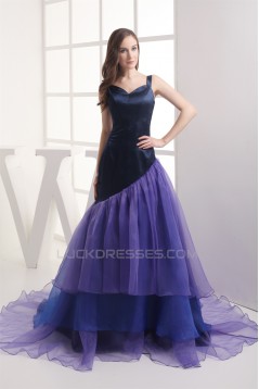 Sleeveless Organza Silk like Satin Ruched Prom/Formal Evening Dresses 02020377