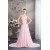 A-Line Sweetheart Beaded Long Pink Chiffon Prom/Formal Evening Dresses 02020387