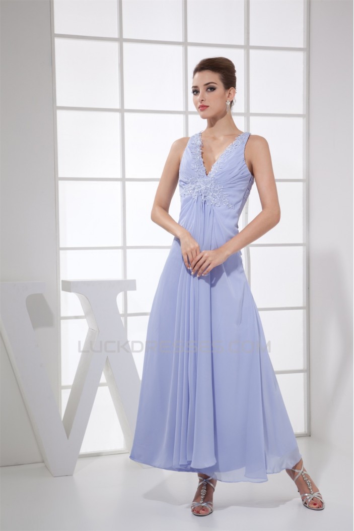 A-Line V-Neck Chiffon Prom/Formal Evening Bridesmaid Dresses 02020406