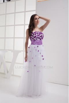 Sheath/Column Strapless Sleeveless Handmade Flowers Prom/Formal Evening Dresses 02020408