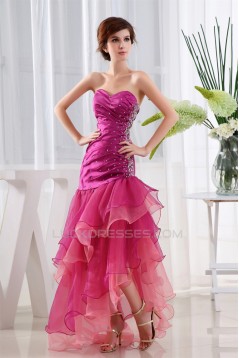 Sweetheart Mermaid/Trumpet Satin Organza Prom/Formal Evening Dresses 02020433