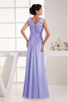 Beading Chiffon Fine Netting A-Line V-Neck Prom/Formal Evening Dresses 02020478