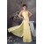 Sheath/Column Floor-Length Criss Cross Spaghetti Straps Long Yellow Prom Evening Bridesmaid Dresses 02020521