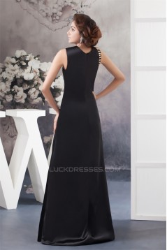 Floor-Length Sleeveless A-Line Silk like Satin Prom/Formal Evening Dresses 02020524