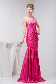 Trumpet/Mermaid One-Shoulder Beading Lace Prom/Formal Evening Dresses 02020538