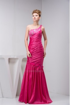 Trumpet/Mermaid One-Shoulder Beading Lace Prom/Formal Evening Dresses 02020538
