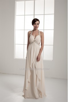 Sheath/Column Halter Sleeveless Beading Prom/Formal Evening Dresses 02020561