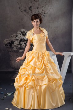 Sleeveless Strapless Floor-Length Satin Taffeta Prom/Formal Evening Dresses 02020592