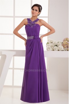 V-Neck A-Line Beading Sleeveless Chiffon Prom/Formal Evening Dresses 02020602