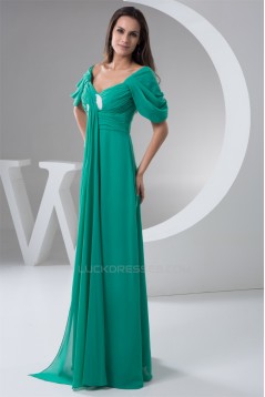 Sheath/Column V-Neck Floor-Length Chiffon Prom/Formal Evening Dresses 02020605