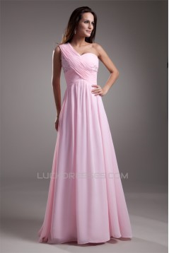 A-Line Chiffon One-Shoulder Sleeveless Prom/Formal Evening Dresses 02020617