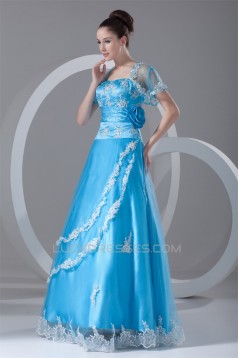 A-Line Floor-Length Sleeveless Strapless Prom/Formal Evening Dresses 02020622