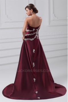A-Line Strapless Sleeveless Sequins Taffeta Prom/Formal Evening Dresses 02020635