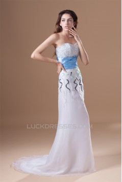 A-Line Sweetheart Satin Organza Sleeveless Prom/Formal Evening Dresses 02020637