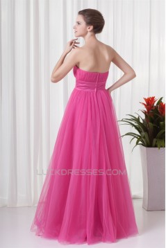 Ball Gown Pleats Floor-Length Sleeveless Prom/Formal Evening Dresses 02020649