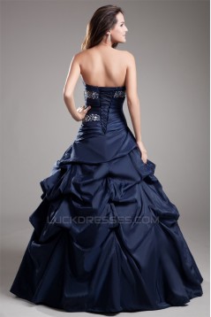 Ball Gown Taffeta Floor-Length Beading Sweetheart Prom/Formal Evening Dresses 02020652