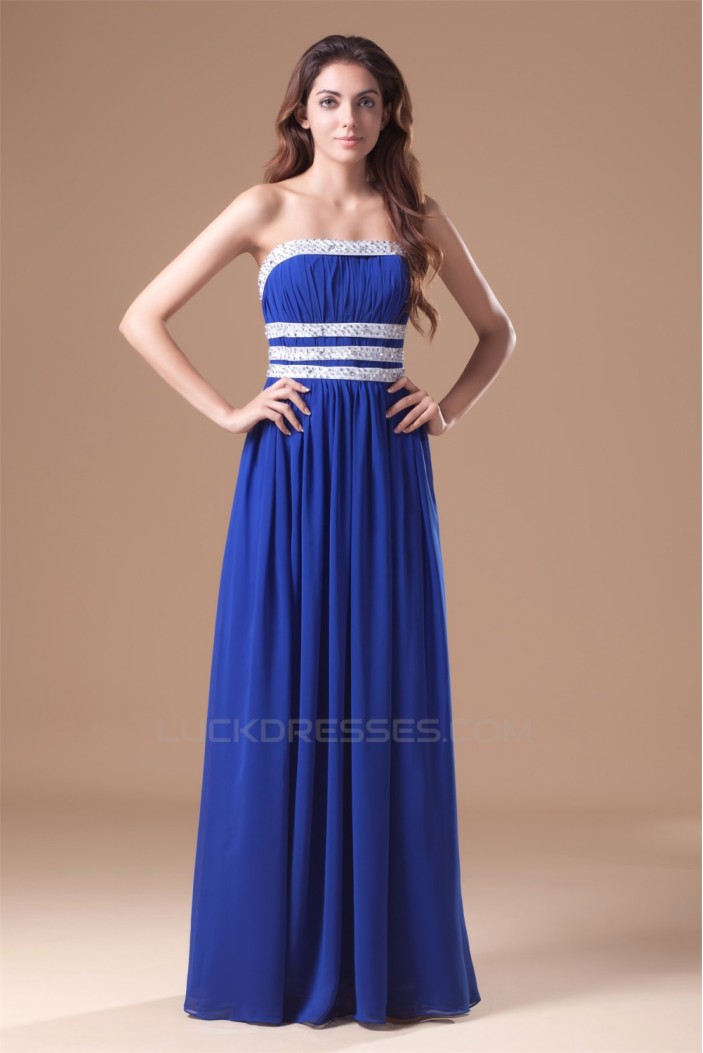 Beading Chiffon Silk like Satin Floor-Length Prom/Formal Evening Dresses 02020656