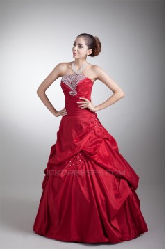 Beading Sleeveless Floor-Length Ball Gown Prom/Formal Evening Dresses 02020673
