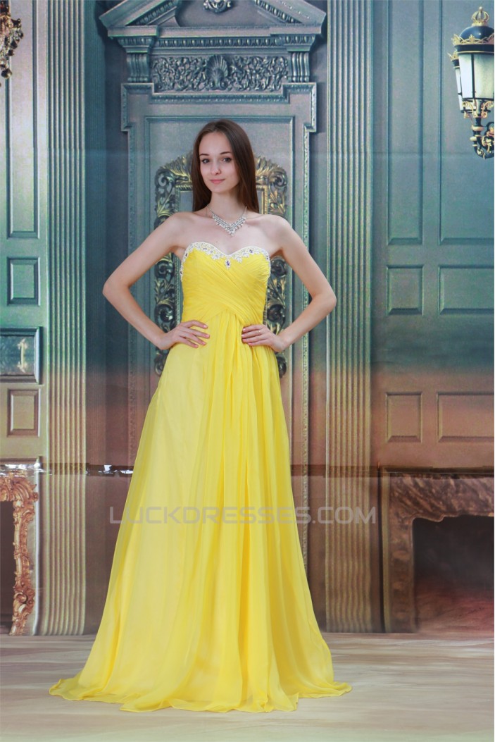Beading Sweetheart A-Line Brush Sweep Train Prom/Formal Evening Dresses 02020682