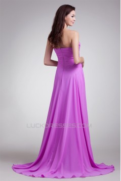 A-Line Sweetheart Beaded Pleats Long Purple Prom/Formal Evening Dresses 02020698