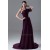 A-Line Single Sleeve Long Purple Prom/Formal Evening Dresses 02020699