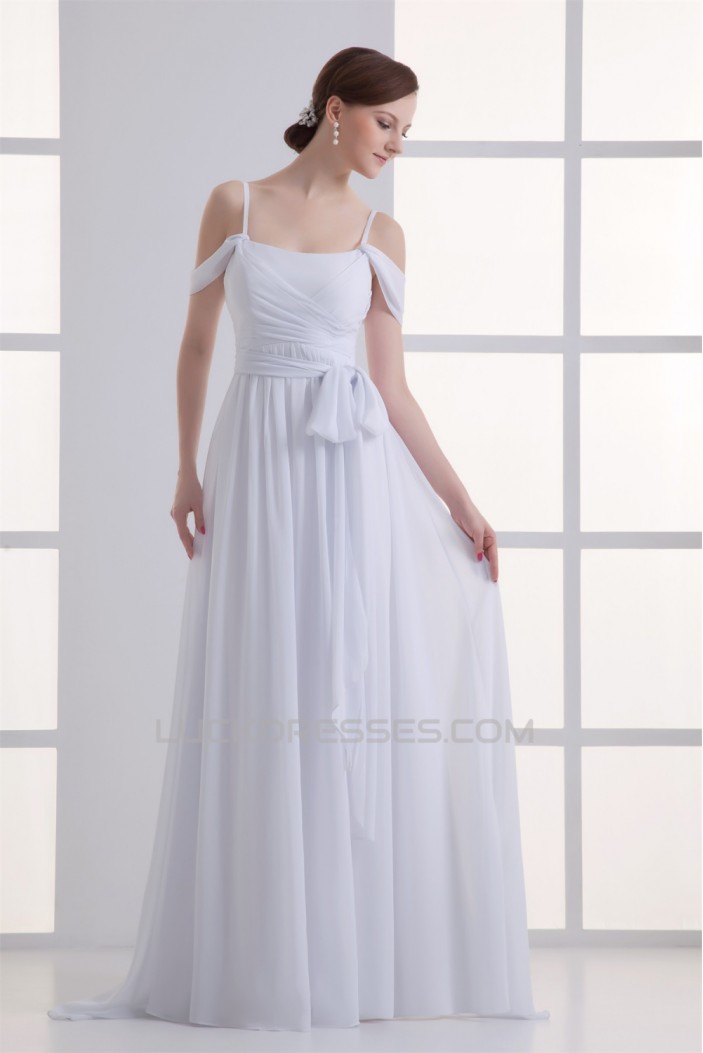 Chiffon Bows Floor-Length Prom/Formal Evening Bridesmaid Dresses 02020701
