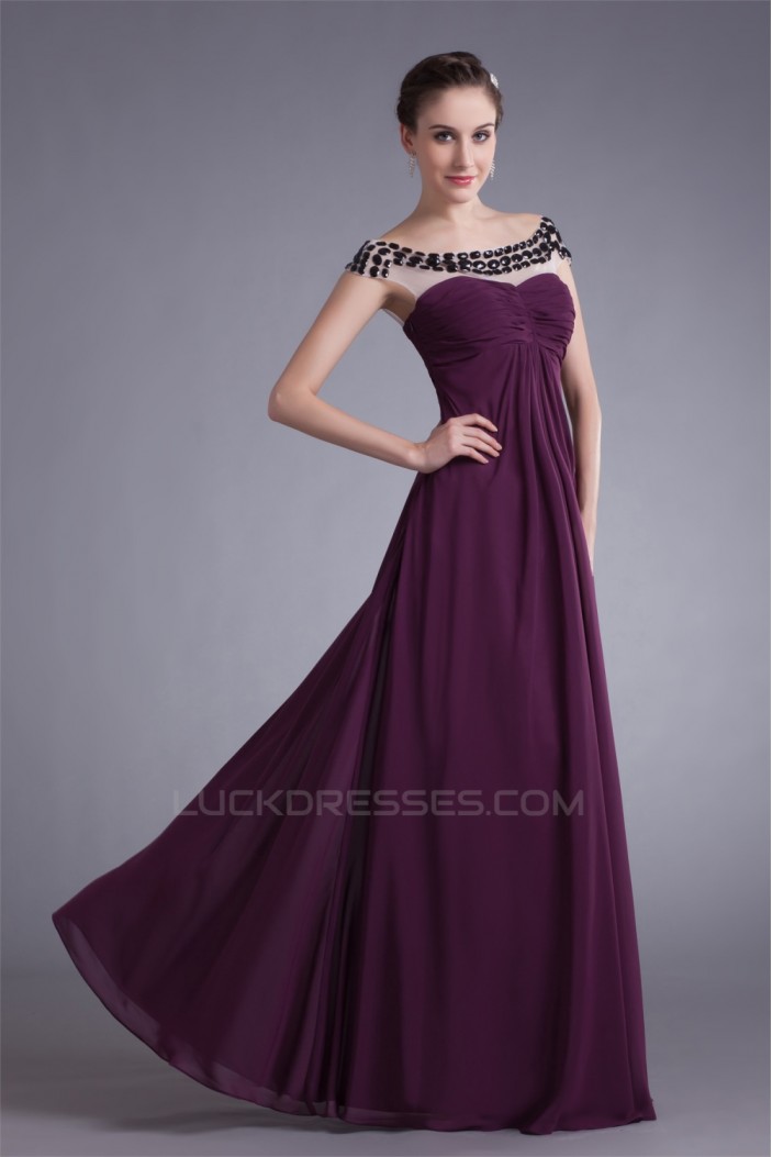 Chiffon Silk like Satin Floor-Length A-Line Prom/Formal Evening Dresses ...